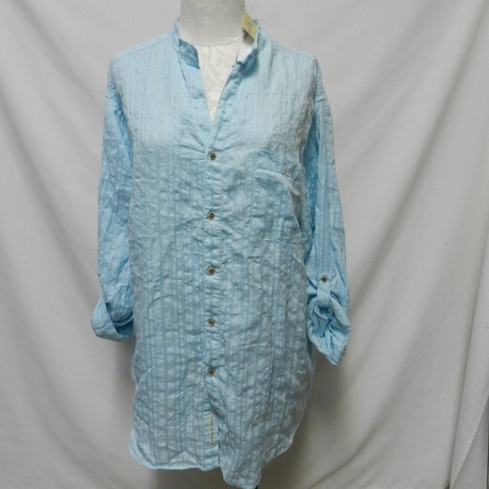 Roundtree & Yorke Caribbean button tunic top blouse NEW NWT Size X- Large XL